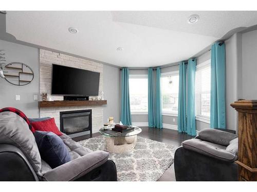 193 Elm Street Nw, Fort Mcmurray, AB - Indoor Photo Showing Living Room With Fireplace