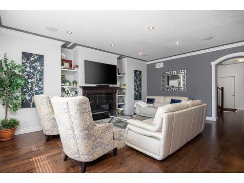 173 Blackburn Drive, Fort Mcmurray, AB - Indoor Photo Showing Living Room With Fireplace