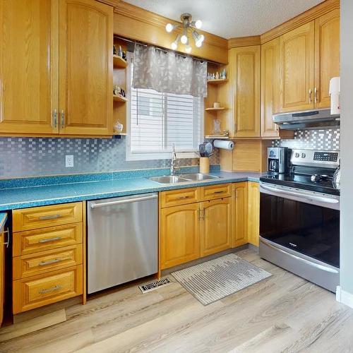 173 Elmore Drive, Fort Mcmurray, AB - Indoor Photo Showing Kitchen With Double Sink