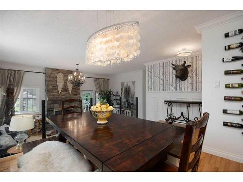 328 Ermine Crescent, Fort Mcmurray, AB - Indoor Photo Showing Dining Room With Fireplace