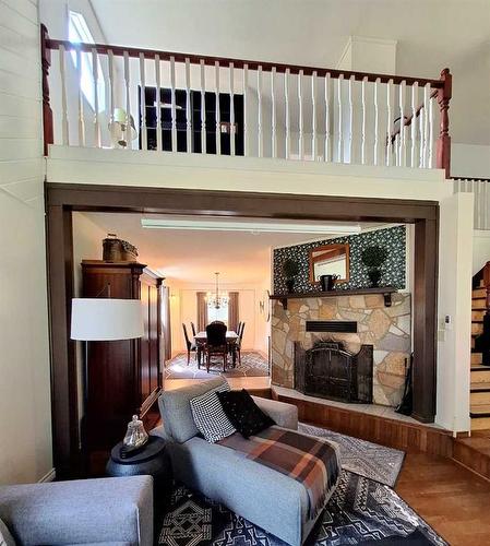 65368 Rng Rd 165, Rural Lac La Biche County, AB - Indoor Photo Showing Living Room With Fireplace