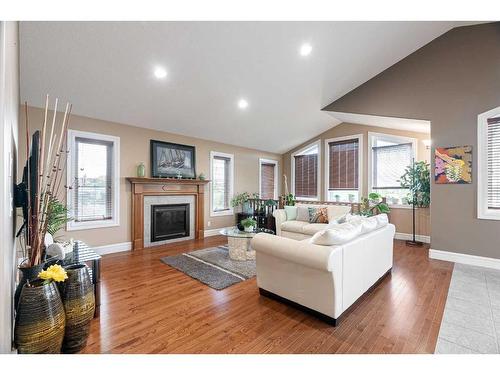 345 Sandpiper Road, Fort Mcmurray, AB - Indoor Photo Showing Living Room With Fireplace