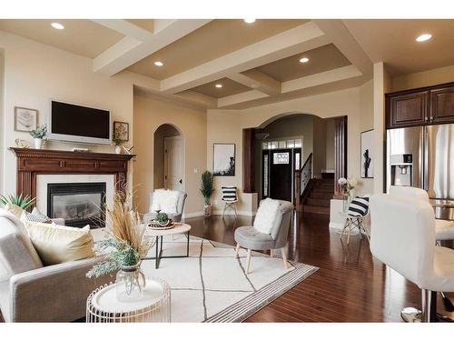 156 Wilson Drive, Fort Mcmurray, AB - Indoor Photo Showing Living Room With Fireplace