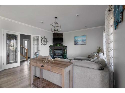 113 Pliska Crescent, Fort Mcmurray, AB - Indoor Photo Showing Living Room With Fireplace