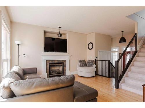 216 Pinnacle Place, Fort Mcmurray, AB - Indoor Photo Showing Living Room With Fireplace