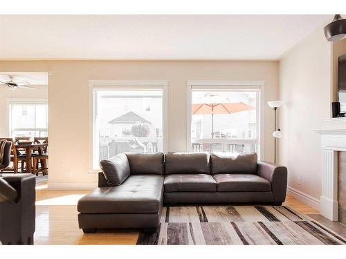 216 Pinnacle Place, Fort Mcmurray, AB - Indoor Photo Showing Living Room With Fireplace