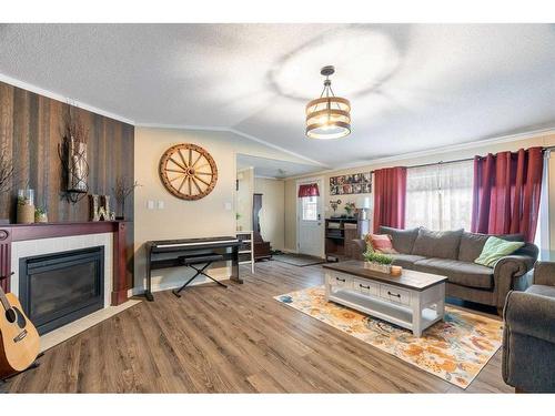 157 Elm Street, Fort Mcmurray, AB - Indoor Photo Showing Living Room With Fireplace