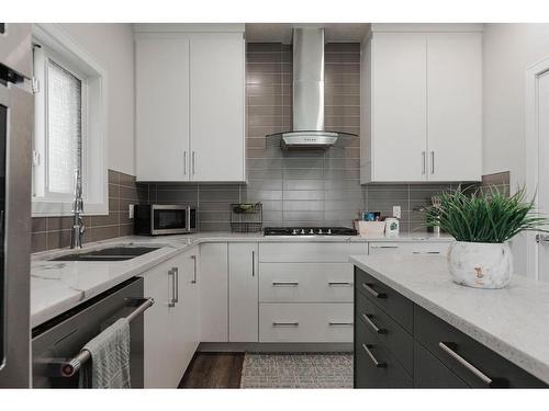 245 Gravelstone Road, Fort Mcmurray, AB - Indoor Photo Showing Kitchen With Double Sink With Upgraded Kitchen