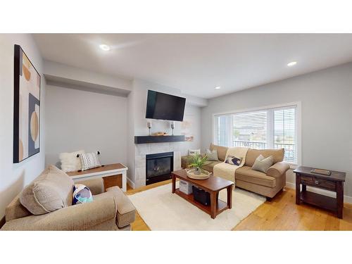 836 Athabasca Avenue, Fort Mcmurray, AB - Indoor Photo Showing Living Room With Fireplace