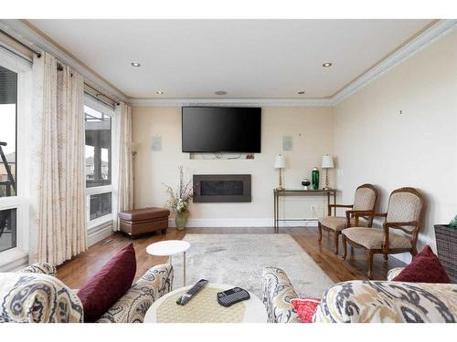 415 Fireweed Crescent, Fort Mcmurray, AB - Indoor Photo Showing Living Room With Fireplace