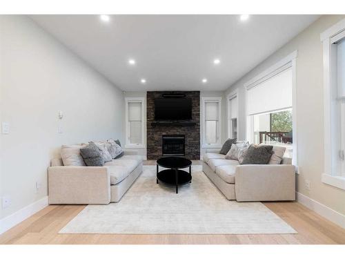 247 Wild Rose Street, Fort Mcmurray, AB - Indoor Photo Showing Living Room With Fireplace