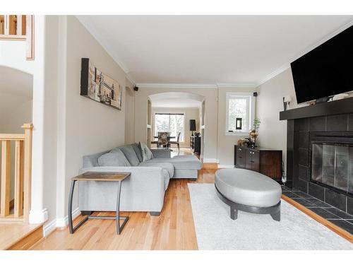 157 Tundra Drive, Fort Mcmurray, AB - Indoor Photo Showing Living Room With Fireplace