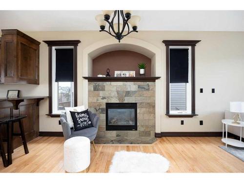 165 Paris Crescent, Fort Mcmurray, AB - Indoor Photo Showing Living Room With Fireplace