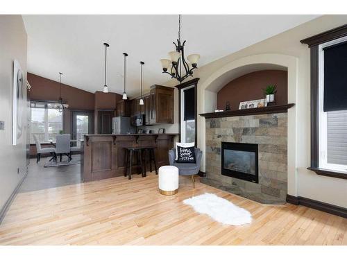 165 Paris Crescent, Fort Mcmurray, AB - Indoor Photo Showing Living Room With Fireplace