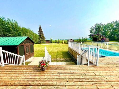 83 14579 Twp Rd 690, Lac La Biche, AB - Outdoor With Above Ground Pool With Deck Patio Veranda