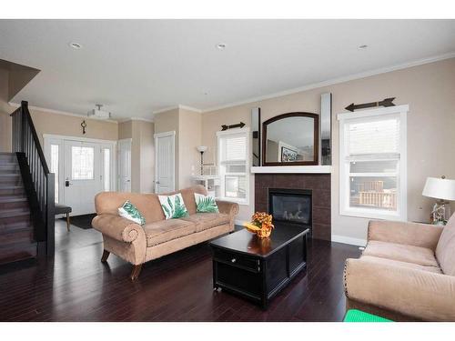 224 Beaverlodge Close, Fort Mcmurray, AB - Indoor Photo Showing Living Room With Fireplace