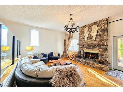 328 Ermine Crescent, Fort Mcmurray, AB - Indoor Photo Showing Living Room With Fireplace