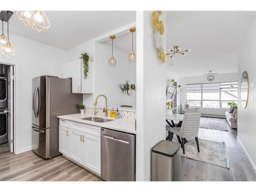 209-290 Plamondon Drive, Fort Mcmurray, AB - Indoor Photo Showing Kitchen With Stainless Steel Kitchen With Double Sink