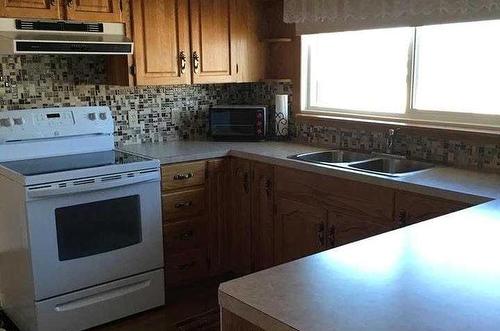 10314 101A Avenue, Lac La Biche, AB - Indoor Photo Showing Kitchen With Double Sink