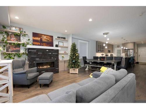 183 Prospect Drive, Fort Mcmurray, AB - Indoor Photo Showing Living Room With Fireplace