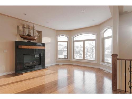 124 Woodpecker Green, Fort Mcmurray, AB - Indoor Photo Showing Living Room With Fireplace