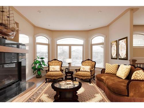 124 Woodpecker Green, Fort Mcmurray, AB - Indoor Photo Showing Living Room With Fireplace