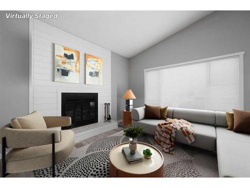 218 Kennedy Crescent, Fort Mcmurray, AB - Indoor Photo Showing Living Room With Fireplace