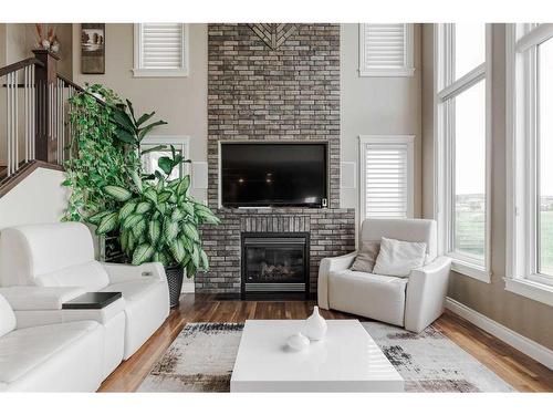 243 Wild Rose Street, Fort Mcmurray, AB - Indoor Photo Showing Living Room With Fireplace