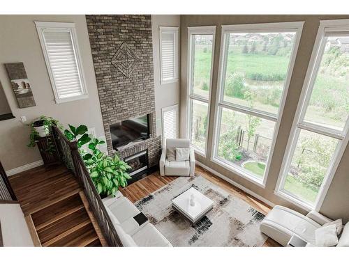 243 Wild Rose Street, Fort Mcmurray, AB - Indoor Photo Showing Living Room With Fireplace