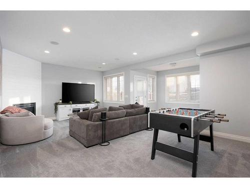 127 Waxwing Rise, Fort Mcmurray, AB - Indoor Photo Showing Living Room With Fireplace