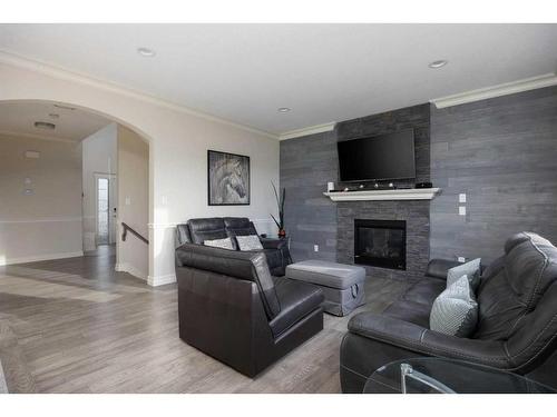 136 Gravelstone Road, Fort Mcmurray, AB - Indoor Photo Showing Living Room With Fireplace