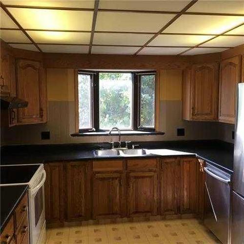 10024 103 Avenue, Lac La Biche, AB - Indoor Photo Showing Kitchen With Double Sink