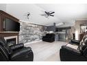 120 Hunter Street, Fort Mcmurray, AB  - Indoor Photo Showing Living Room With Fireplace 