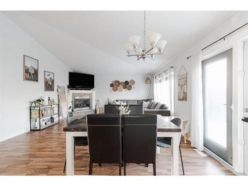 104 Swanson Crescent, Fort Mcmurray, AB - Indoor Photo Showing Dining Room With Fireplace