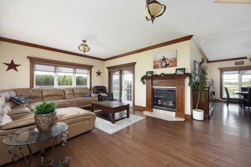 184055 Twp Rd 684, Rural Athabasca County, AB - Indoor Photo Showing Living Room With Fireplace