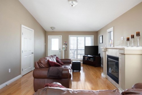 549 Walnut Crescent, Fort Mcmurray, AB - Indoor Photo Showing Living Room With Fireplace