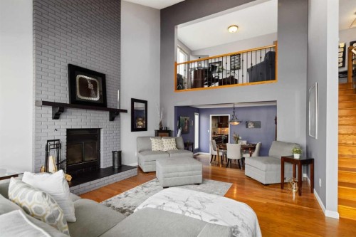 145 Burns Place, Fort Mcmurray, AB - Indoor Photo Showing Living Room With Fireplace
