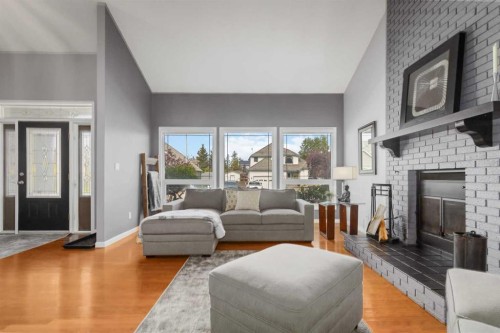 145 Burns Place, Fort Mcmurray, AB - Indoor Photo Showing Living Room With Fireplace