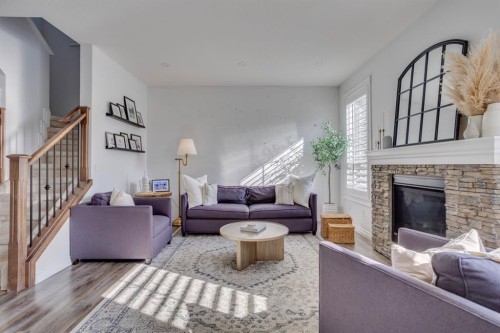 204 Dafoe Way, Fort Mcmurray, AB - Indoor Photo Showing Living Room With Fireplace