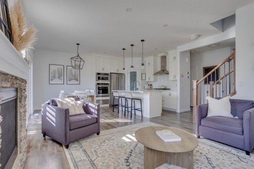 204 Dafoe Way, Fort Mcmurray, AB - Indoor Photo Showing Living Room With Fireplace