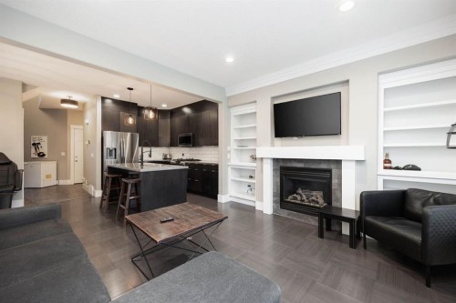 169 Shalestone Way, Fort Mcmurray, AB - Indoor Photo Showing Living Room With Fireplace