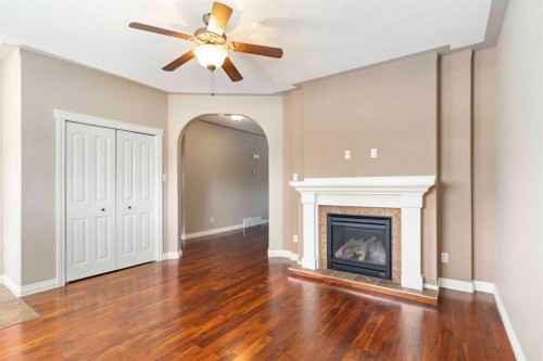 177 Sparrow Hawk Drive, Fort Mcmurray, AB - Indoor Photo Showing Living Room With Fireplace