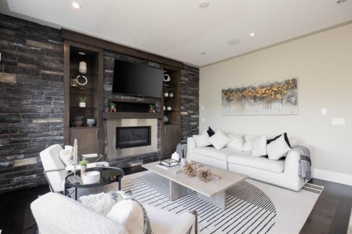 485 Walnut Crescent, Fort Mcmurray, AB - Indoor Photo Showing Living Room With Fireplace