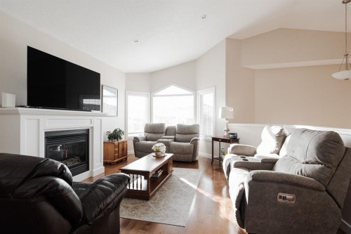 161 Chestnut Way, Fort Mcmurray, AB - Indoor Photo Showing Living Room With Fireplace