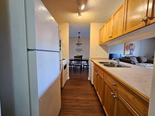 320-100 Richard Street, Fort Mcmurray, AB - Indoor Photo Showing Kitchen With Double Sink