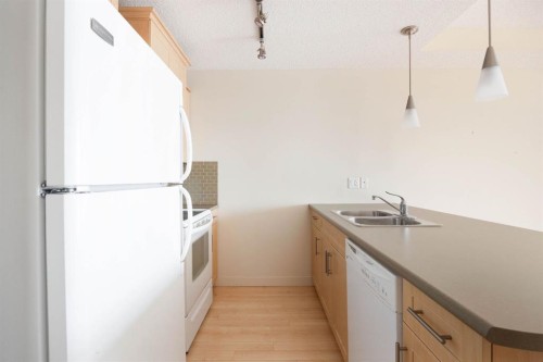 1301-204 Sparrow Hawk Drive, Fort Mcmurray, AB - Indoor Photo Showing Kitchen With Double Sink