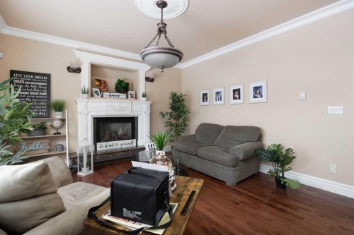 158 Pickles Crescent, Fort Mcmurray, AB - Indoor Photo Showing Living Room With Fireplace