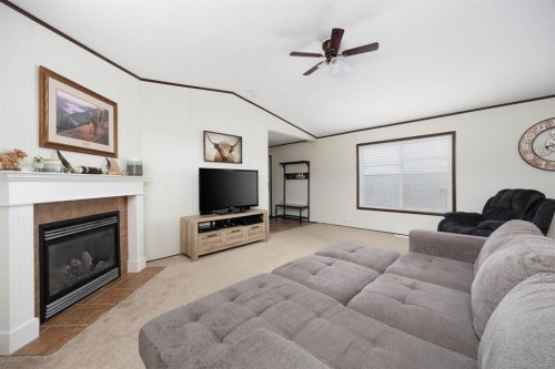 328 Grey Crescent, Fort Mcmurray, AB - Indoor Photo Showing Living Room With Fireplace