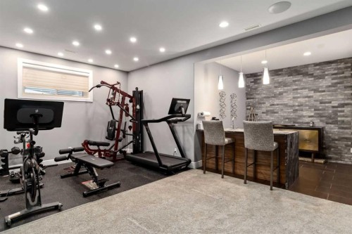145 Cobblestone Bay, Fort Mcmurray, AB - Indoor Photo Showing Gym Room
