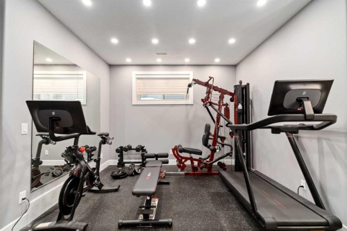 145 Cobblestone Bay, Fort Mcmurray, AB - Indoor Photo Showing Gym Room